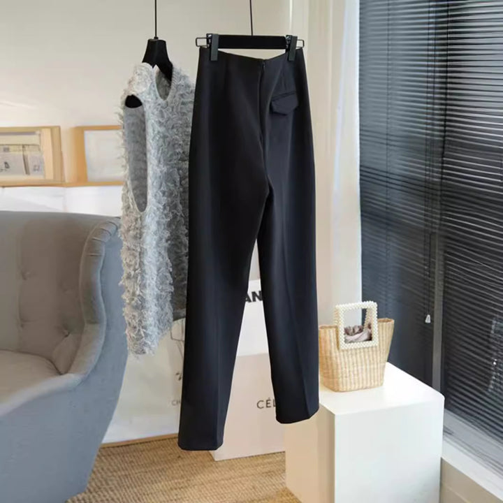 Damen Elegante Hoch taillierte Stoffhose Drune