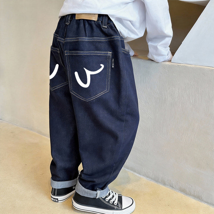 Unisex lässige Baggy-Jeans mit einzigartigen Taschen Drune