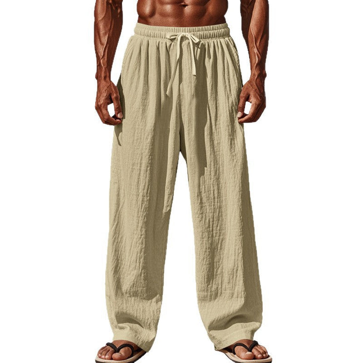 Herren lässige Strandhose mit elastischem Bund und seitlichen Eingrifftaschen Drune