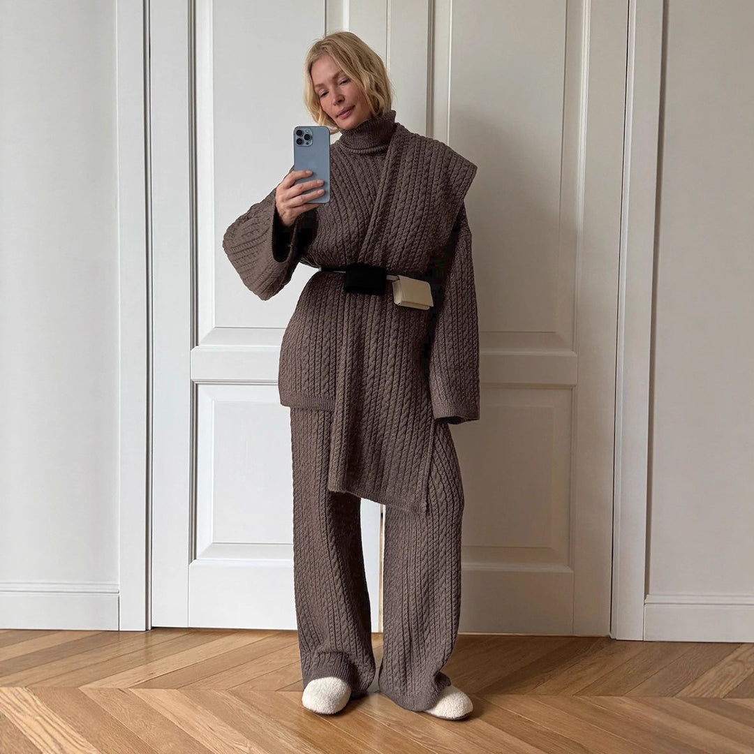 Damen Hochwertiges, gestricktes Lounge-Ensemble Drune