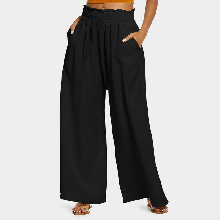 Damen Weite Freizeithose mit elastischem Bund und praktischen Taschen Drune