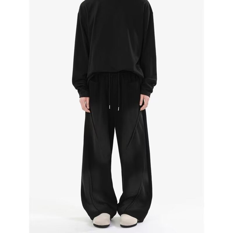 Herren Extreme Oversize Jogginghose mit extra weitem Bein, Kordelzug und Eingrifftaschen Drune