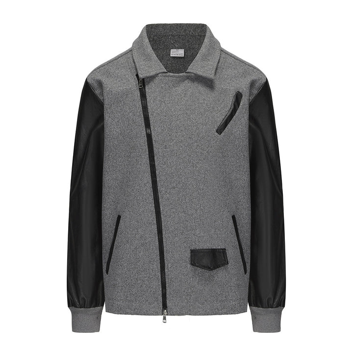Herren modische Fleece-Kombijacke mit Lederakzenten Drune