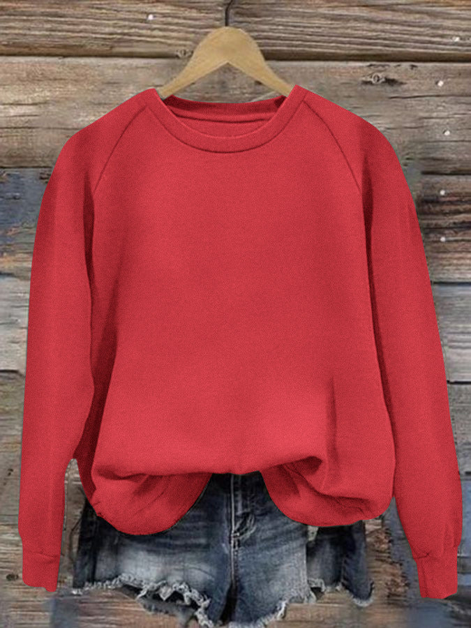 Damen Oversize Sweatshirt mit Raglanärmeln und elastischem Saum Drune