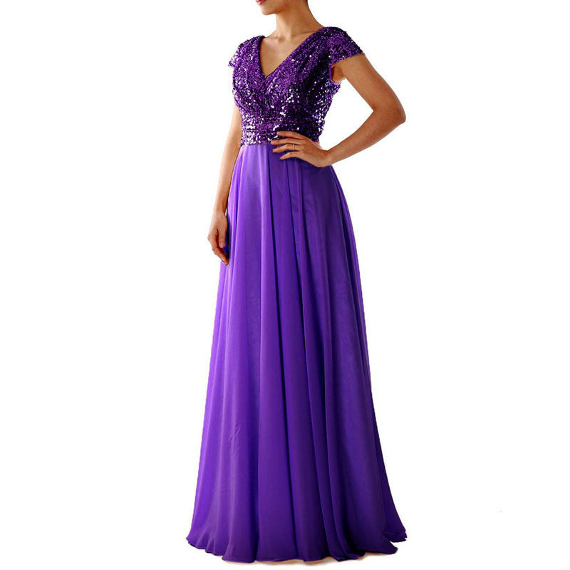 Damen Abendkleid mit funkelndem Oberteil Drune