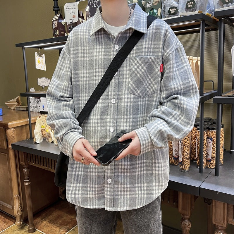 Unisex Karierte Flanellhemd Drune