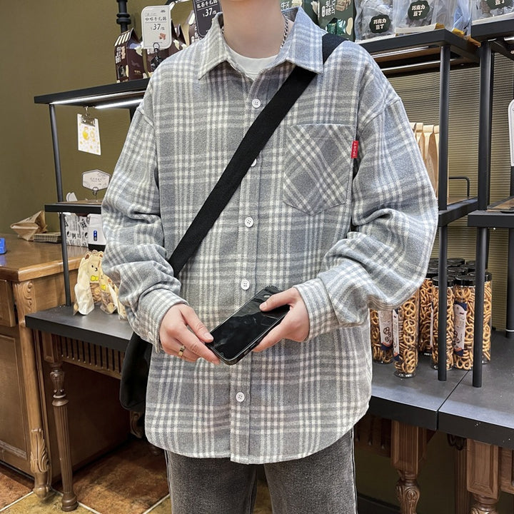 Unisex Karierte Flanellhemd Drune