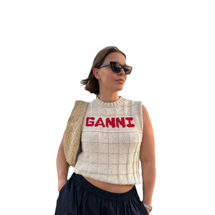 Damen Sportliche Strickweste mit modernem Karomuster Drune