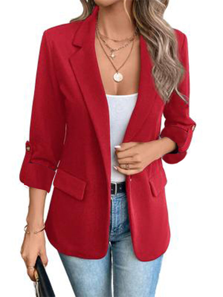 Damen eleganter Blazer mit modernem Schnitt und praktischen Taschen Drune
