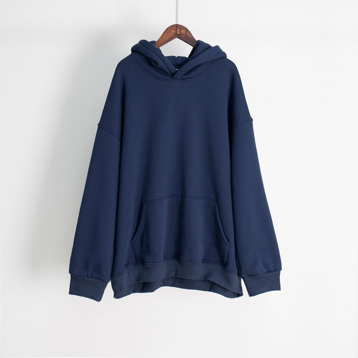 Damen Bequemer oversized Kapuzenpullover mit Kängurutasche Drune