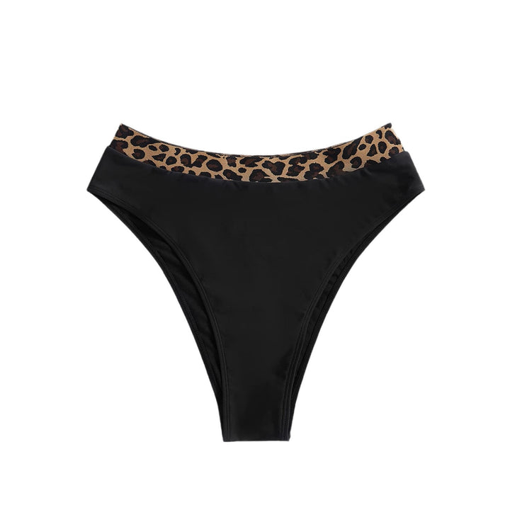 Damen Hochtailliertes Bikini-Unterteil mit modischem Leopardenmuster Drune