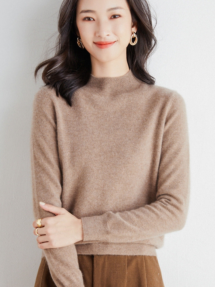 Damen Kurzrollkragen Feinstrickpullover mit leichtem Mohair-Effekt Drune