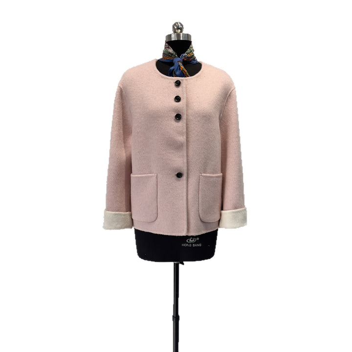 Damen Gemütliche Gestrickte Wollmischung Jacke Drune