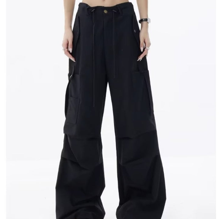Damen Cargo-Hose im lässigen Oversized-Schnitt mit praktischen Taschen und verstellbarem Bund Drune