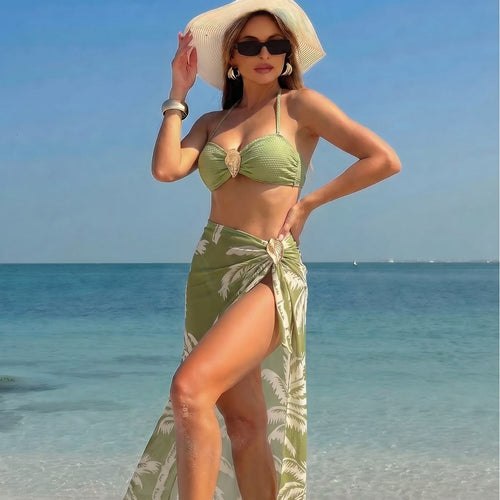 Damen Strand-Outfit mit dekorativer Bindung Drune