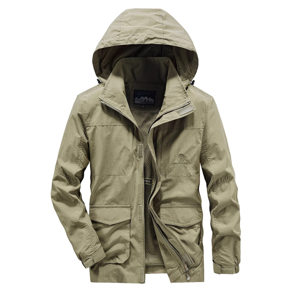 Herren Robuste Wetterjacke mit praktischen Taschen Drune