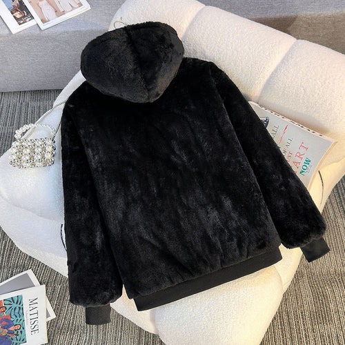 Damen Fleecegefütterte Kapuzenjacke mit Wendeoption Drune