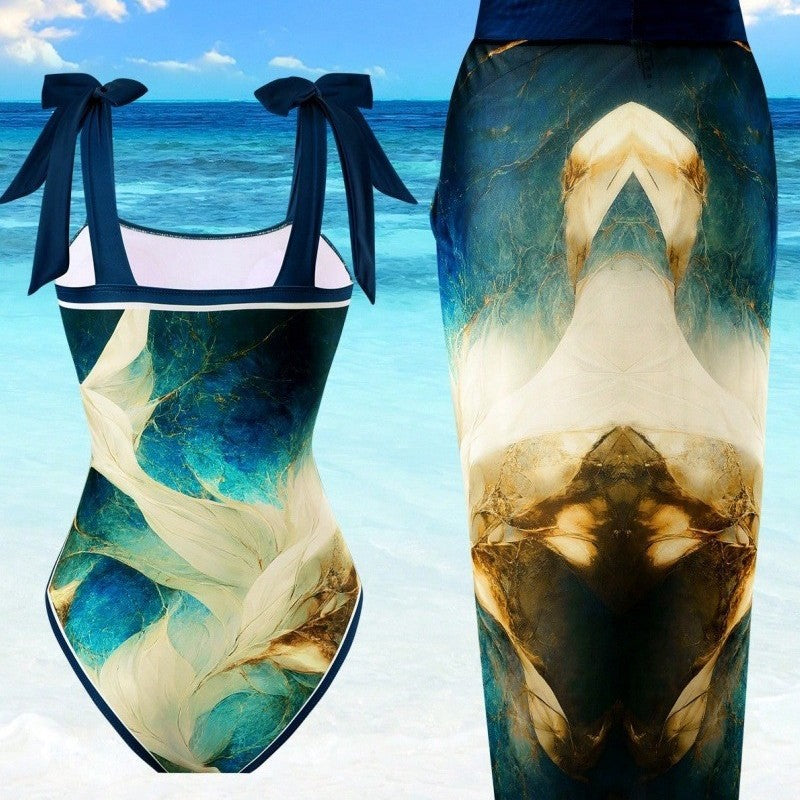 Damen Badeanzug mit passendem Sarong Drune