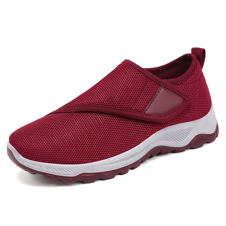 Herren nan atmungsaktiver Slip-On Mesh-Sneaker mit Klettverschluss, gepolsterter Komfortsohle und rutschfester Profilsohle Drune