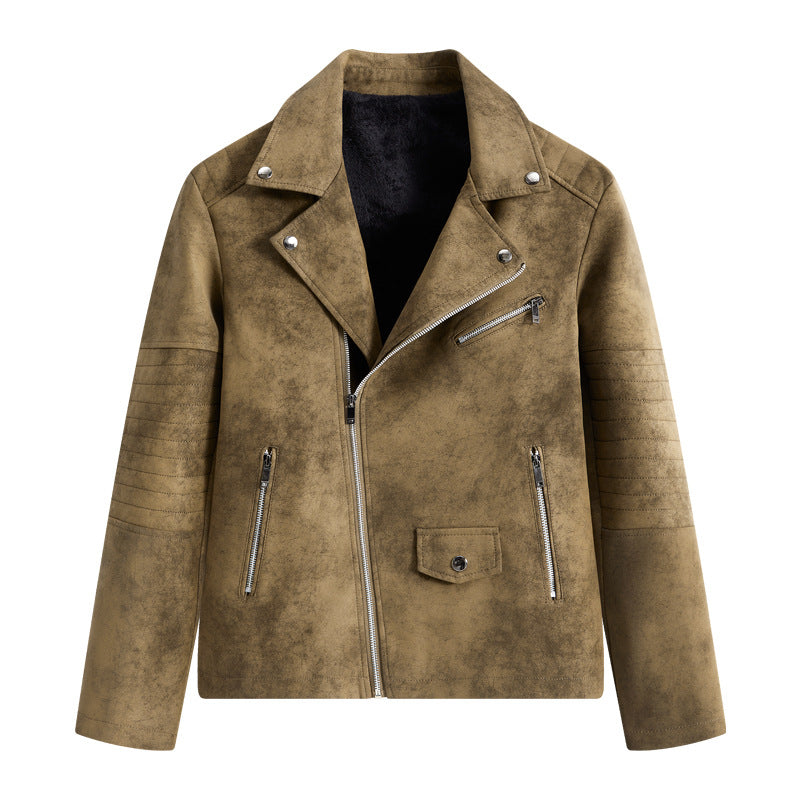 Herren Modische Kunstleder-Blousonjacke Drune