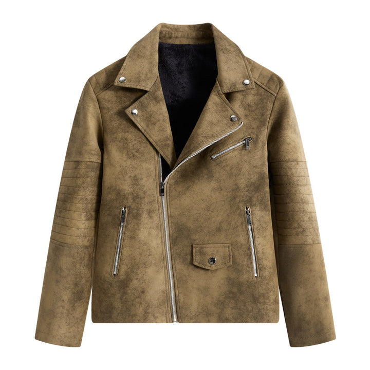 Herren Modische Kunstleder-Blousonjacke Drune