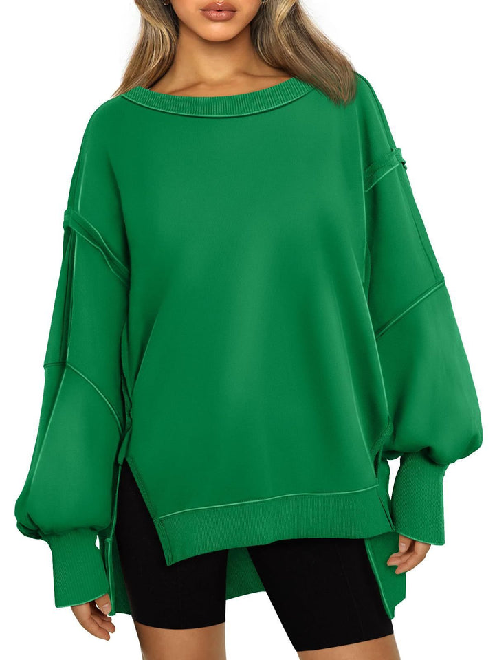 Damen oversized Sweatshirt mit ballonförmigen Ärmeln Drune