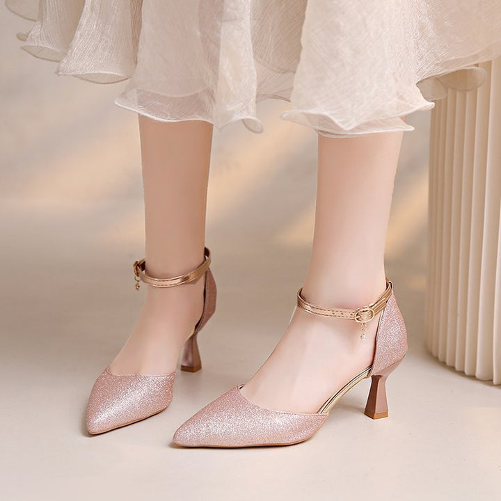 Damen elegante Pumps mit Glitzer-Details Drune