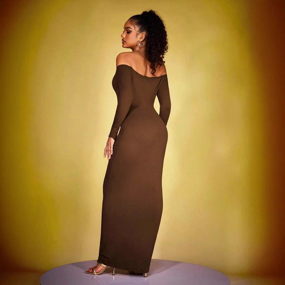 Damen Etuikleid mit schulterfreier, eleganter Silhouette Drune