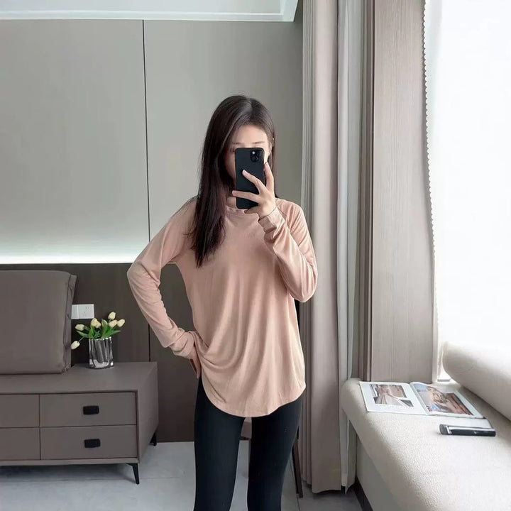 Damen lässiges Langarm-T-Shirt Drune