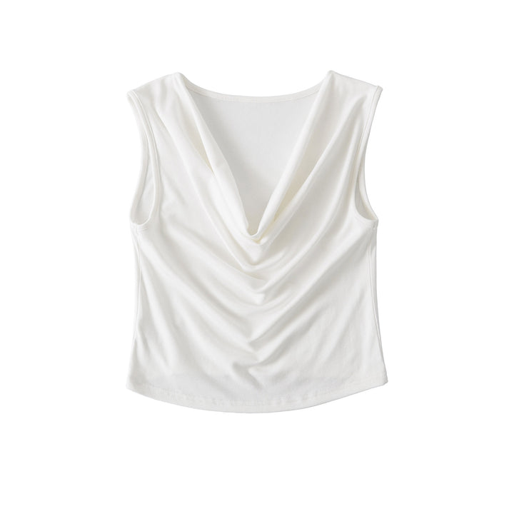 Damen Top mit elegantem Wasserfall-Ausschnitt und weich fließendem Material Drune