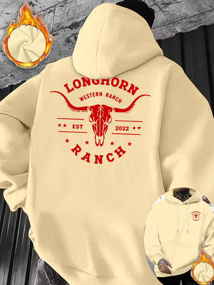 Herren Komfortabler Kapuzenpullover mit markantem Druck Drune