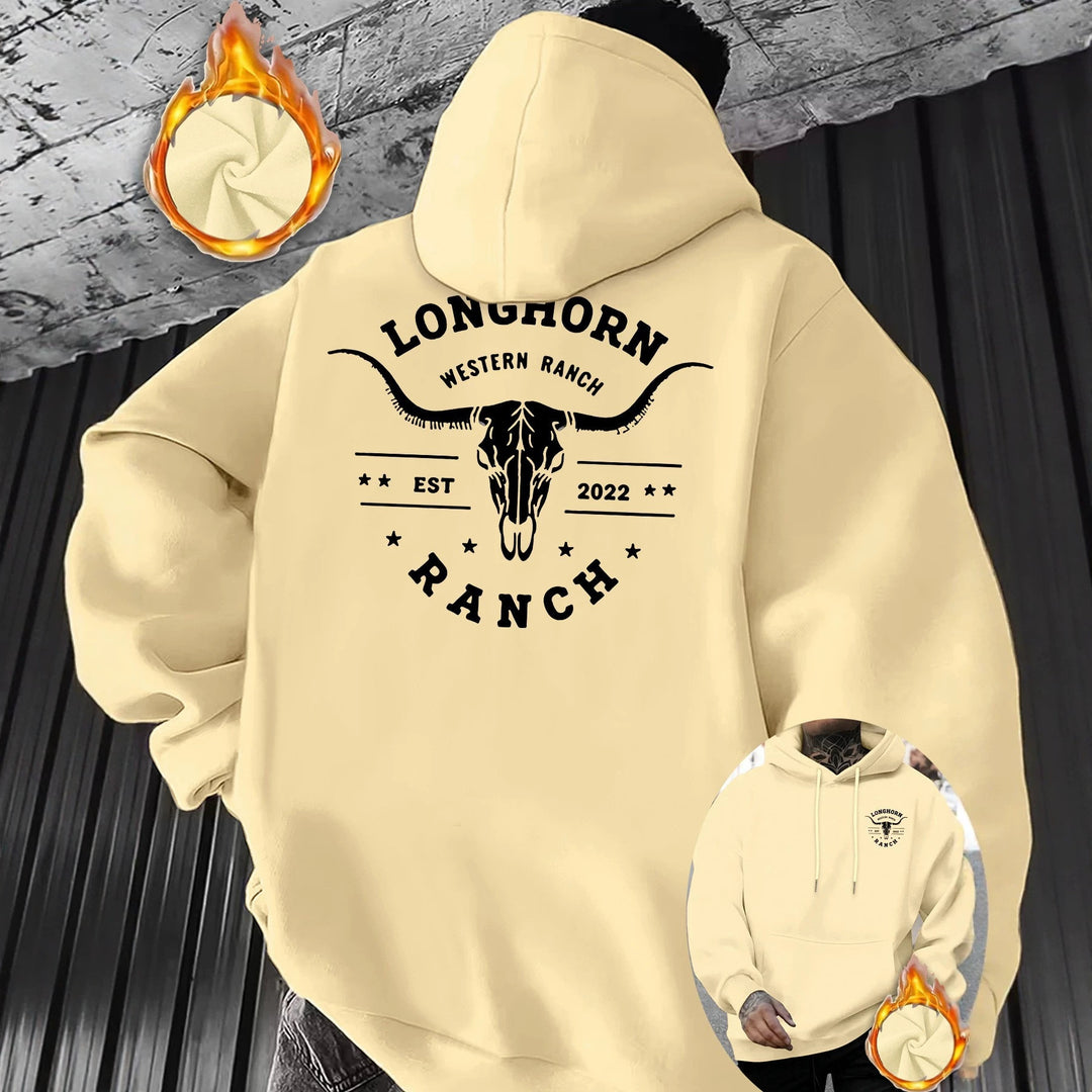 Herren Komfortabler Kapuzenpullover mit markantem Druck Drune