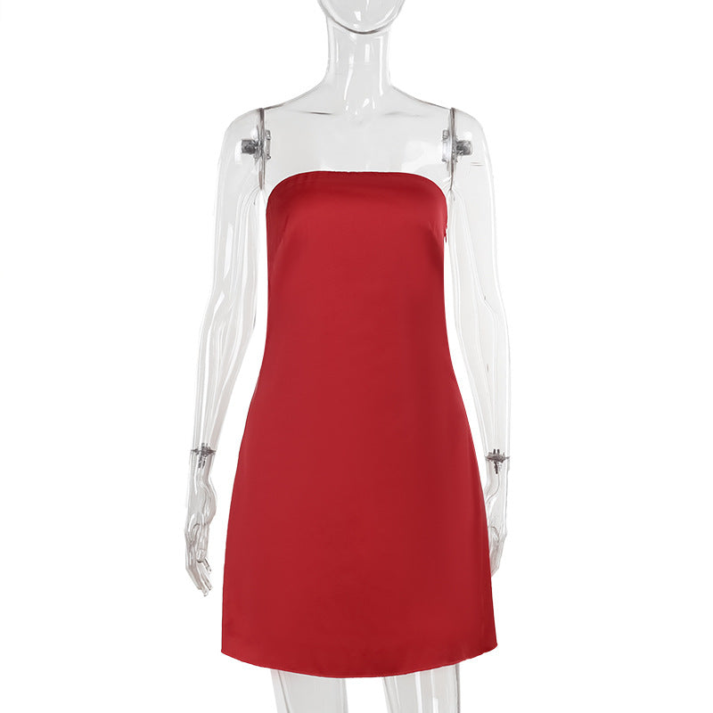 Damen ärmelloses Minikleid im schlichten Design Drune