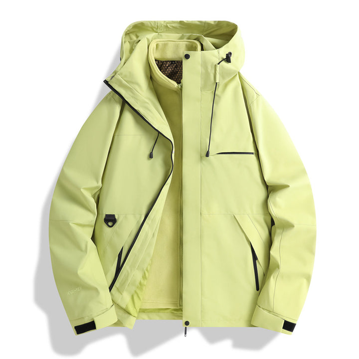 Herren Urban-Softshelljacke mit abgedichteten Nähten, verstellbarer Kapuze und minimalistischen Taschen Drune