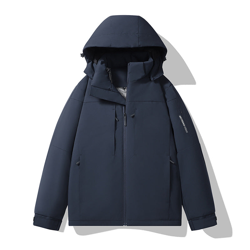 Herren Isolierte Kapuzen-Thermojacke im technischen Outdoorstil Drune