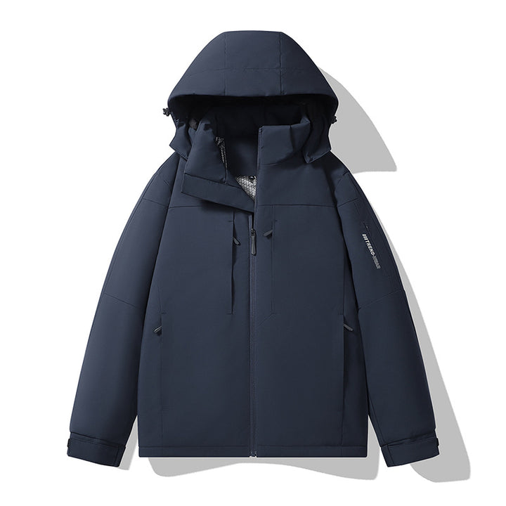 Herren Isolierte Kapuzen-Thermojacke im technischen Outdoorstil Drune