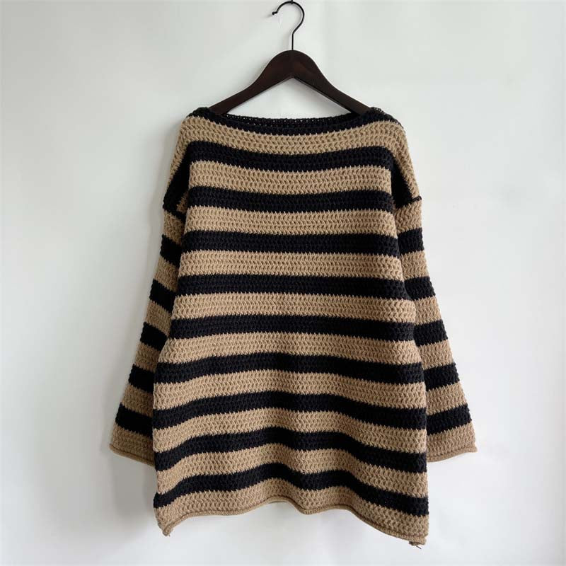 Drune | Gestreifter Strickpullover Mit Sanften Farben