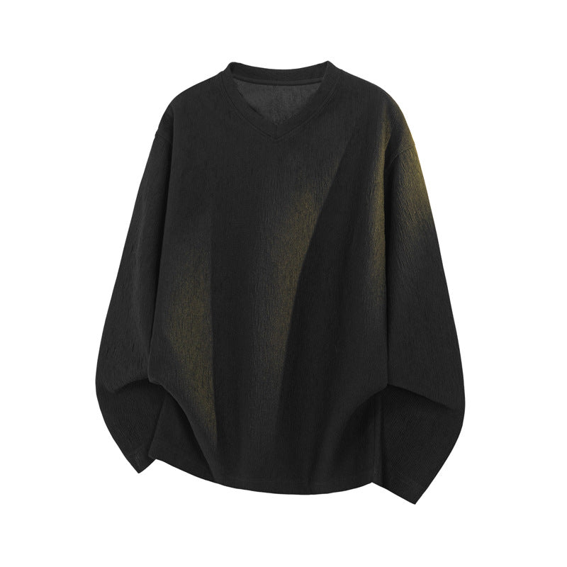 Damen Lässiger Strickpullover mit V-Ausschnitt Drune
