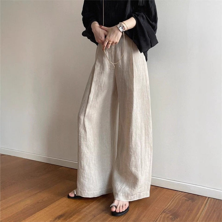 Damen Weite Leinenhose Drune