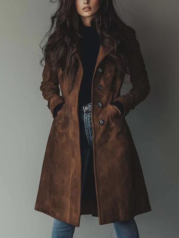 Damen Eleganter und Stilvoller Trenchcoat Drune