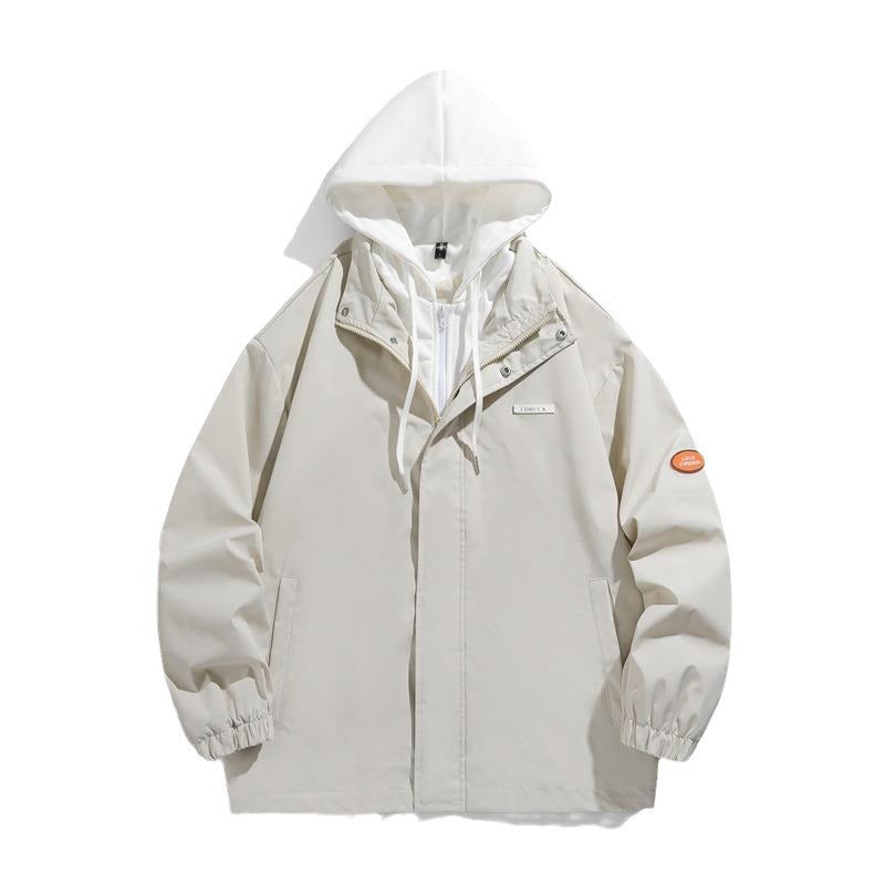 Damen Modische Übergangsjacke mit Kapuze und verstellbaren Bündchen Drune