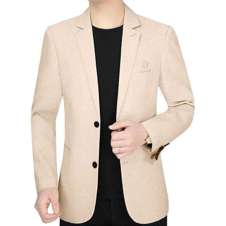 Herren Schmal geschnittenes Einreihiges City-Blazer mit strukturierter Wollmischung Drune