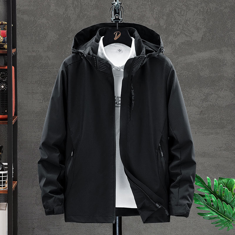 Herren Funktionsjacke mit verstellbarer Kapuze Drune