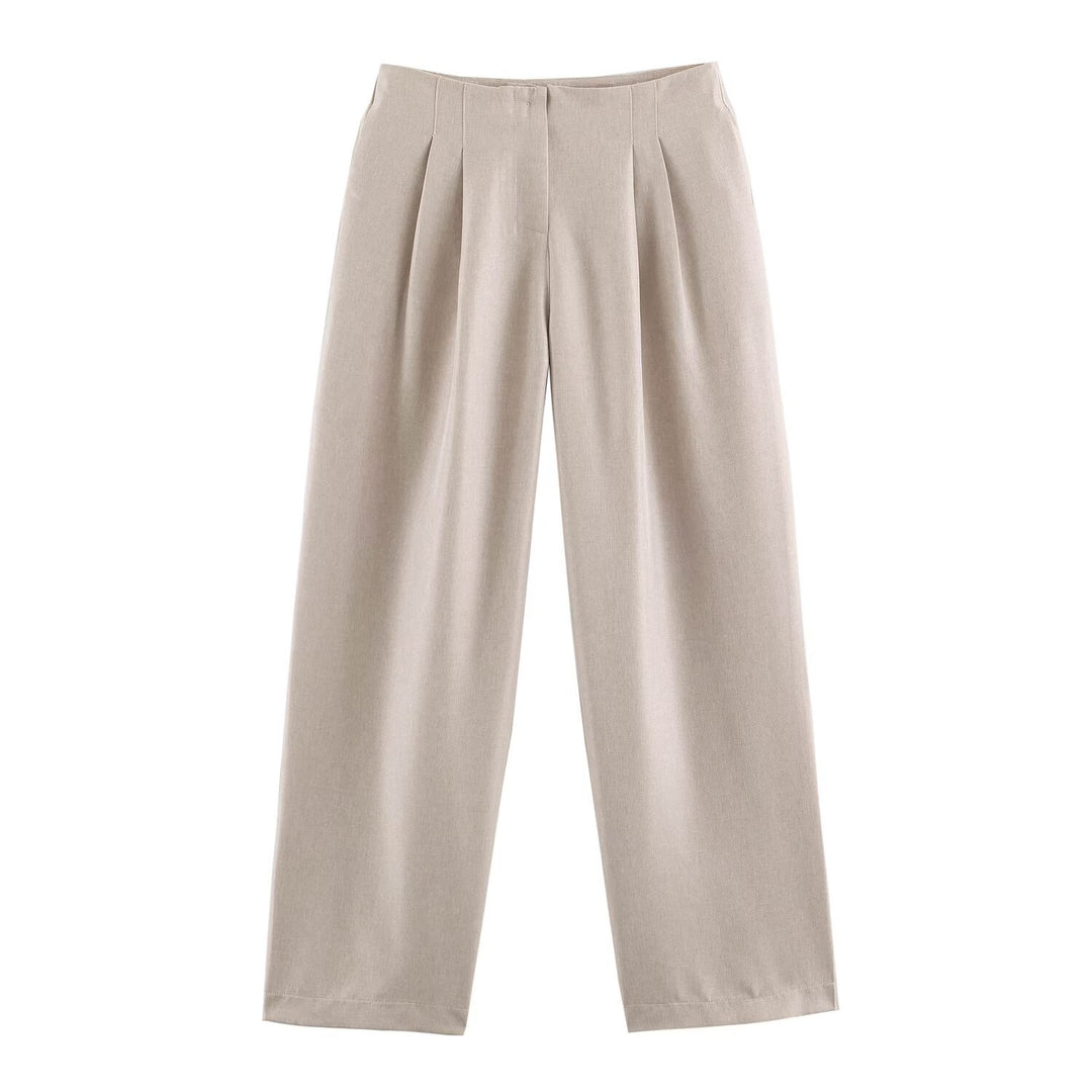 Damen Longline-Blazer im Leinen-Mix mit Reverskragen und Pattentaschen Drune