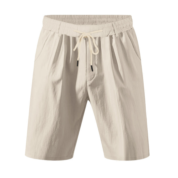 Herren nan knielange leichte Funktionsshorts mit Elastikbund, Kordelzug und tiefen Eingrifftaschen Drune
