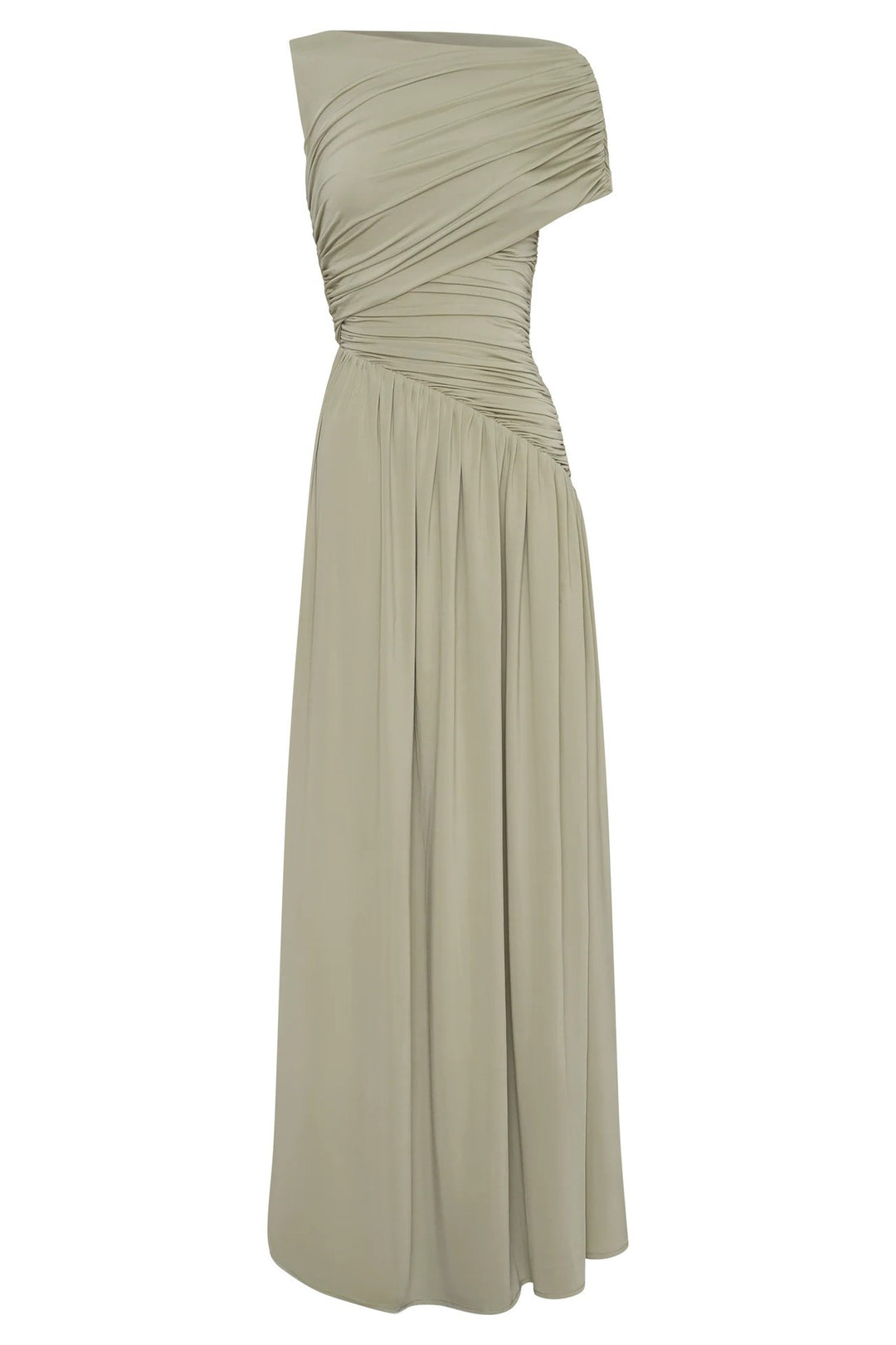 Damen Elegantes Abendkleid mit asymmetrischen Rüschendetails Drune