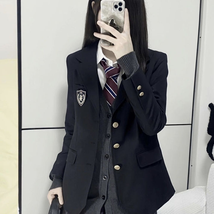 Damen modische Schuluniform Blazer Drune