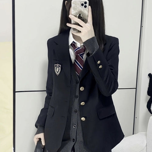 Damen modische Schuluniform Blazer Drune
