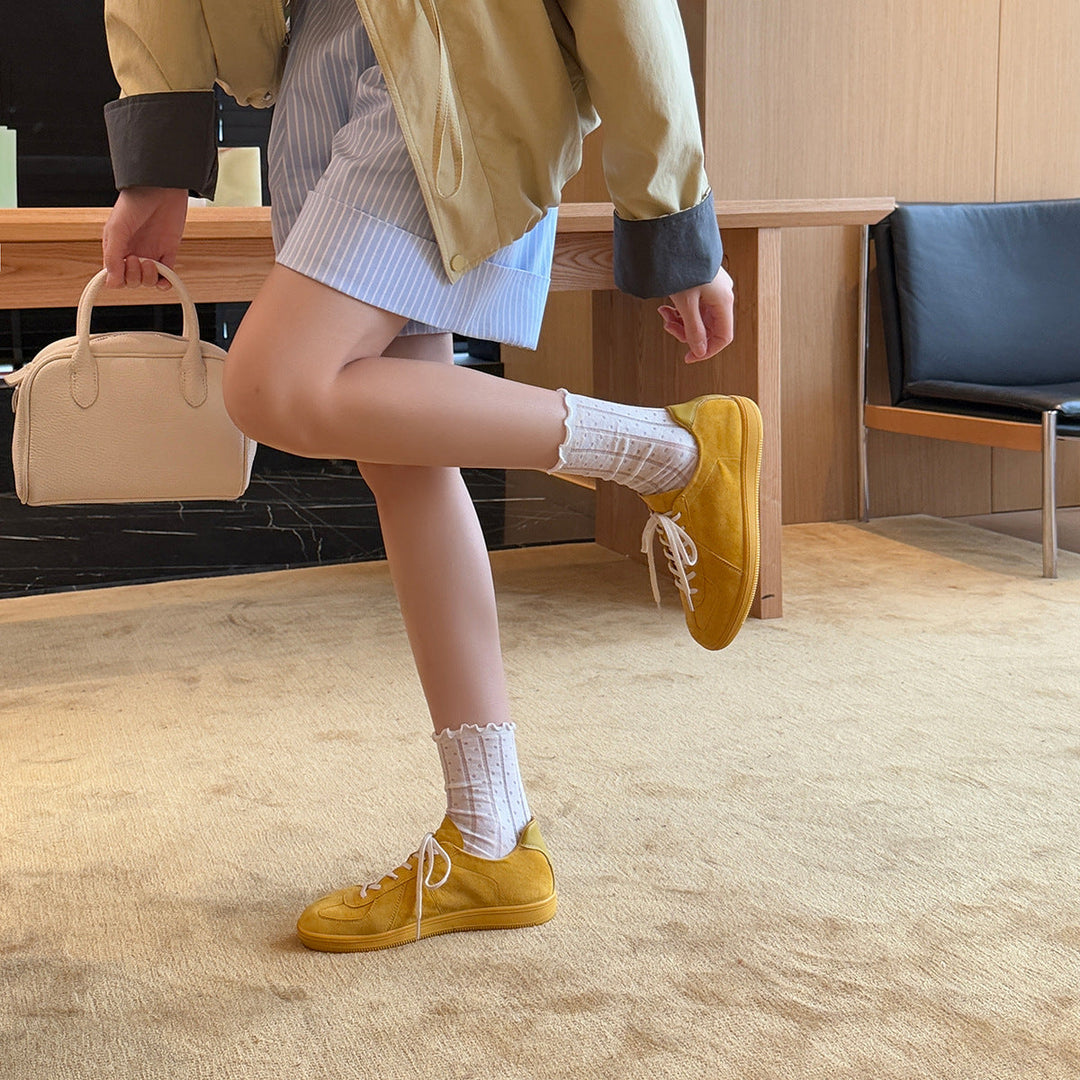 Damen Sportliche Wildleder-Sneaker mit atmungsaktiver Innenausstattung Drune
