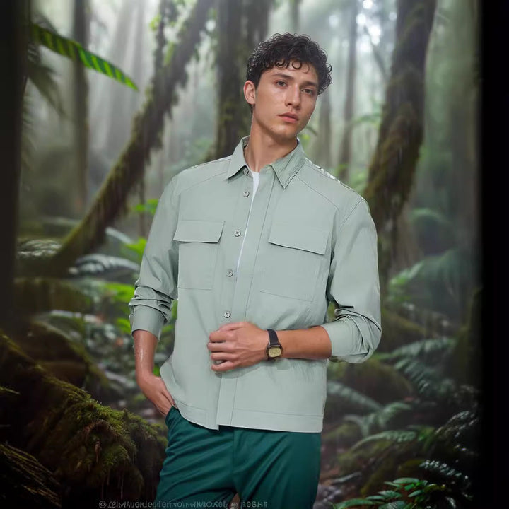 Herren lässige Sommerjacke mit Windschutz Drune